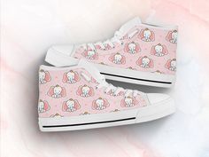 These cute baby elephant shoes are sure to attrack some attention ! Our custom made shoes will make the best gift for any occasion! All of our sneakers are custom-made-to-order and handcrafted to the highest quality standards Check out more of our footwear here: https://www.etsy.com/shop/unicornshoesshop/ Product Name: Baby Elephant Shoes | Elephant Sneakers | Cute Clothing | Elephant Gifts | Custom High Top Converse Style Sneakers For Adults Women & Men Product Features; ▶ Full canvas doubl Pink Lace-up Sneakers For Gift, Customizable High-top Sneakers As A Gift, Customizable High-top Sneakers For Gifts, Customizable High-top Sneakers For Gift, Customizable High-top Sneakers As Gift, Cute Low-top Sneakers For Gift, Customizable Low-top Sneakers As A Gift, Customizable Low-top Sneakers For Gift, Customizable Low-top Sneakers As Gift