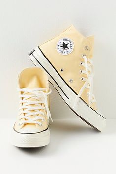 Your favorite classic Converses featured in the brand's iconic high-top silhouette, now in a sustainable design crafted with recycled canvas materials.* Lace-up* Lined interior* Padded footbed Cute Converse Shoes, Cute Converse, Spring School, Trendy Shoes Sneakers, Dr Shoes, Preppy Shoes, Cute Nike Shoes, Cute Sneakers