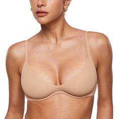 PRICES MAY VARY. Inbarely Plus Collection - Features fluffy-soft fabric for plush comfort and reliable support Deep plunge bras are perfect for low-cut outfits Flexible wire offers gentle support Non-padded, unlined cups for a natural shape Adjustable straps and hook-and-eye closure for a better fit Looking for the perfect plunge bra for your low-cut dresses? This unlined underwire plunge bra is just what you need, offering soft yet uplifting support. Deep V Bra Top, Panache Bra, Cut Outfits, Low Cut Outfit, Cut Dresses, Bra Image, Low Cut Dresses, Deep Plunge, Lounge Lingerie