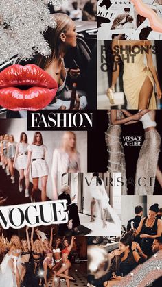 the collage shows many different styles of fashion