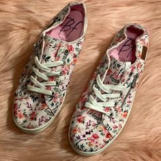 Nwot- Blowfish Floral Printed Sneakers In A Size 10! Only Tried On Never Worn Out Of The House! Pink Floral Print Sneakers For Summer, Pink Lace-up Sneakers With Floral Print, Pink Floral Print Lace-up Sneakers, Pink Floral Print Sneakers With Round Toe, Pink Floral Print Slip-on Sneakers, Fun Lace-up Sneakers For Spring, Fun Lace-up Spring Sneakers, Spring Lace-up Fun Sneakers, Blowfish Sneakers