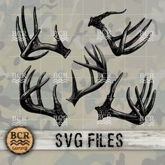 the svg files for deer antlers are ready to be used in this project