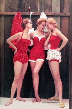 1950s Swimsuit, Vintage Bathing Suits, Vintage Swim, Three Women, Adored Vintage, Vintage Swimwear, Vintage Swimsuits