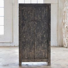 Large Reedition Armoire-Organic Restoration-Blue Hand Home Office Armoire, Tall Cabinets, Wood Armoire, Antique Armoire, Large Cabinet, Antique Cabinets, Tall Cabinet, Industrial Buildings, Blue Hand