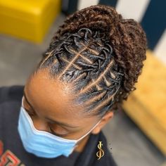 Dreads Updo for Women Styling Locs Black Women, Braided Loc Updo, Faux Updo, Updo Locs Hairstyles For Women, Dreads Updo, Female Dreads Hairstyles, Braided Twists, Locs Updo