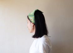 This colorful bandana is a perfect hair accessory with vibrant colors in spring & summer days. Also it may great gift for your loved ones. The headband are made from a quality cotton - acrylic blend yarns ( 55% cotton - 45% acrylic ). ♥ Colors: 6 colors were used for this bandana: Green, emerald, yellow, cyan, beige, mustard yellow♥ This granny square bandana is made in two sizes, S/M and M/L. The green bandana in the picture of size is S/M (Look at the last picture for difference). Please c Spring Beach Bandana Headband, Casual Green Headband, Spring Bandana Headband, One Size Fits Most, Spring Bandana Headband, Adjustable Bandana Headband As A Gift, Bohemian Handmade Headband For Summer, Adjustable Bandana Headband As Gift, Bohemian Handmade Summer Headband, Adjustable Headband Bandana As Gift