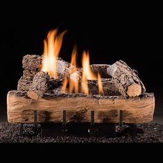 Hargrove 24  Weathered Oak Vent-Free Log Set with Millivolt Valve Vent Free Gas Fireplace, Fireplace Dimensions, Gas Log Sets, Fireplace Logs, Free Gas, Oak Logs, Cedar Creek, Gas Logs, Hand Molding