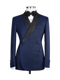 Party Suits With Buttons And Lapel Collar, Tailored Tuxedo With Suit Collar And Buttons, Tailored Tuxedo With Lapel Collar And Buttons, Tailored Tuxedo With Lapel Collar, Winter Formal Tuxedo With Buttons, Tailored Single-breasted Tuxedo With Long Sleeves, Fitted Double-breasted Tuxedo For Winter, Fitted Double-breasted Winter Tuxedo, Winter Slim Fit Tuxedo With Long Sleeves