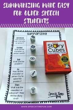 an easy way to teach students how to use dicers for writing and spelling with the text summing made easy for older speech students