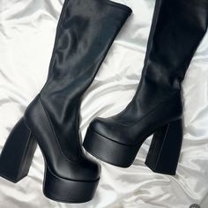 Purchased For Over $100. Size 38/ 7-7.5 Women’s Brand New Dolls Kill Shoes, Wide Calf, Platform Boots, Dolls Kill, Heeled Boots, Size 7, Dolls, Brand New, Boots