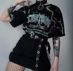 Hipster Goth, Gothic Mode, Cooler Style, Skater Girl Outfits, Alt Outfits