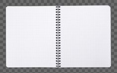 an open notebook on a checkered background with space for text or photos to put in it