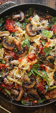 Italian Sausage Pasta with Spinach, Mushrooms, and Tomatoes Italian Sausage Recipes Pasta, Spinach Mushroom Pasta, Spinach Pasta Recipes, Pasta With Spinach, Mushroom Spinach, Sausage Pasta Recipes, 30 Minute Meals Easy, Italian Sausage Pasta, Italian Sausage Recipes