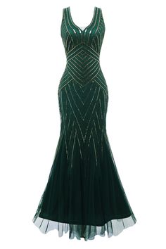 Themed Dresses, Gatsby Dresses, Great Gatsby Dresses, 1920s Dresses, Mermaid Maxi Dress, Flapper Dresses, V Neck Design, Roaring 20, Gatsby Dress