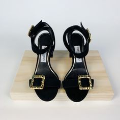 Jimmy Choo Dacha 85 Black Suede Sandal. Excellent Condition. Worn Once. Size 37.5. Heel 3.5”. Comes With Original Box And Two Dust Bags. Jimmy Choo Shoes, Suede Sandals, Black Suede, Women's Shoes Sandals, Jimmy Choo, Shoes Sandals, Original Box, Dust Bag, Size 7