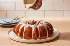 The Easiest Powdered Sugar Icing Recipe You'll Ever Try Powdered Sugar Icing Recipe, Types Of Grains, Baking With Applesauce, Bundt Pan Recipes, Autumn Desserts, Powdered Sugar Icing, Apple Cider Vinegar For Skin, Cinnamon Glaze, Apple Bundt Cake