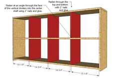 the diagram shows how to build a bookcase