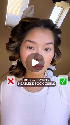 How To Do Heartless Curls Socks, Scrunchy Heatless Curls, Heartless Curls Thick Hair, Heartless Curls Kitsch, Diy Heatless Curls Overnight Sock, Sock Curls Wet Hair, How To Style Heatless Curls, Tshirt Heatless Curls Hair, Heatless Curls Using Socks