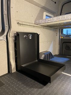 the interior of an rv with bunk beds