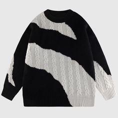 Material: 100% CottonFeatures: Pullover, crew neck, long sleeve, color-blocked design, relaxed fit, jacquard weave, couple outfits.Style: Casual, college Trendy Jumpers, Sweater Color Block, Costume Bags, Winter Knitwear, Color Personality, Beautiful Eye, Chic Sweaters, Knitwear Men, 90s Style