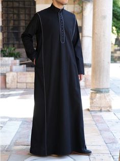 Men's Thobes by SHUKR Islamic Clothing Thobes Men, Muslim Men Clothing, Arab Dress, Abaya Outfit, Man Outfit, African Attire For Men, Embroidered Robes, Kurta Men, Mens Kurta Designs