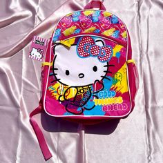 Brand New With Tags 12x5x16 Hello Kitty School, Hello Kitty Backpack, Hello Kitty Shop, Hello Kitty Bags, Kitty Backpack, Teen's Backpack, Hello Kitty Purse, Hello Kitty Bow, Mini Backpack Purse