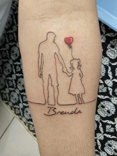 a man and woman holding hands with a heart balloon in the shape of a family