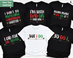 "I Don't Do Matching Christmas Outfits Shirt, Matching Christmas Shirts, Couple Matching Christmas Shirts, But I Do Shirt ORDERING: 1. Review all photos 2. Choose Size and Color from drop-down menu 3. If personalization box is available, add your text color 4. Add each shirt to cart one at a time 5. Click \"Add to Cart\" - you can go back to add more products 6. Click \"Proceed to Checkout\" 7. Add note to seller for any requests * We use several different brand shirts, all of them are premium q Funny Couple Christmas Shirts, Matching Christmas Shirts Couples, Matching Christmas Outfits, Family Matching Shirts, Matching Christmas Shirts, Matching Christmas Pajamas, Family Funny, Brand Shirts, Christmas Outfits