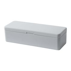 an empty white box on a white background