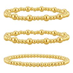 PRICES MAY VARY. {Trending Irregular Gold Beaded Bracelet} We offer various styles of gold bead bracelet stack,Perfect for wear along or stack with others for a layering style. {Never Turn Your Skin Green}:Ball bracelets for women trendy are well made with 14K real gold plated,high polished shiny surface looks expensive like real gold, and not easy to tarnish,perfect for your sensitive skin. {Elastic Bracelets Won't Break Easily} gold beaded bracelets features strong layered stretcy string and h Adjustable Stackable Yellow Gold Beaded Bracelets, Luxury Yellow Gold Stackable Beaded Bracelets, Yellow Adjustable Stackable Bracelets, 14k Gold-filled Yellow Gold Paperclip Bracelet, Tarnish Resistant, Gold Flexible Stretch Bracelet, Stackable, Gold Beaded Bracelets, Gold Stretch Bracelet, Layering Style, Gold Bracelets Stacked