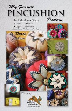 My Favorite Pincushion Bean Bag Sewing Pattern, Penny Rug Patterns, Pin Cushions Patterns, Penny Rug, Penny Rugs, Wool Projects, Sewing Baskets, Wool Applique, Mug Rug