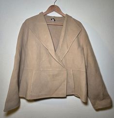 #ad Great shopping ideas for Eileen Fisher Double Breasted Blazer Wool Nylon Cashmere Blend XL Tan, Fashion Women's Jackets Tan Coat, Breasted Blazer, Double Breasted Blazer, Women's Coat, Eileen Fisher