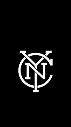 the letter n is inscribed in a circle with two intersecting lines on top of it