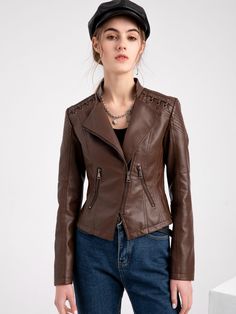 Type: Faux Leather Jackets Women Style: Casual Sleeve Style: Regular Sleeve Length(cm): Full Size: S-M-L-XL-2XL-3XL-4XL Season: Winter Quality: High Quality Outerwear Type: Leather & Suede Material: PU Gender: WOMEN Fit for: Women, Girls, Ladies, Female, Feminino Fabric: Fabric has no stretch Decoration: Zippers Decoration: Pockets Colors: Black, Brown, Khaki, Red, Camel, Pink Collar: MANDARIN COLLAR Clothing Length: Regular Closure Type: zipper Age: MIDDLE AGE Autumn Winter Pu Faux Leather Jack Faux Leather Jacket Women, Rock Style Clothing, Black Pants Men, Soft Jacket, Pu Leather Jacket, Long Sleeve Outerwear, Vegan Leather Jacket, Faux Leather Jacket, Leather Moto Jacket