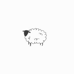 a black and white drawing of a sheep