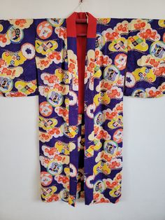 https://antiqueshopjunna.etsy.com Japanese Kimono juban ,Vintage, gown, Dressing,Lingerie, Nightwear,Traditional Dress. Condition is very good. 100% silk Lying is cotton and silk. Size: Body length 120cm Width 58cm Sleeve length 59cm Shipping: Items are shipped via International e-packet light. (Include Tracking) Delivery will take an AVERAGE of 2-3 weeks. Caution: Import duties,taxes,and charges are not included in the item price or shipping cost. These changes are the buyer's responsibility. P Vintage Multicolor Kimono, Vintage Long Red Kimono, Vintage Red Long Kimono, Vintage Long Robe For Daywear, Long Vintage Robe For Daywear, Vintage Multicolor Kimono For The Beach, Vintage Multicolor Kimono For Beach, Vintage Long Floral Print Kimono, Silk Kimono Jacket