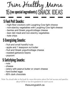 the ingredients for this healthy snack list are shown in black and white, with text overlay