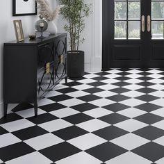 Duality Black 12x12 Porcelain Tile Black And White Tile Flooring, Black And White Marble Tile, Black And White Entryway, Black And White Floors, Black And White Tile Floor, White Tile Texture, Checkered Flooring, Checkerboard Tile, Checkered Tile