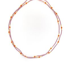 Pink seed beads, carnelian and gold vermeil beads Gold fill clasp necklace 32", can be doubled Inspired by ancient and ethnic art as well as life in New York City, Brooklyn based Debbie Fisher combines her love of color and style in her handcrafted jewelry. Mixing delicate semi-precious stones with colorful glass beads makes her work unique and wearable. Bohemian Double Strand Jewelry With Tiny Beads, Adjustable Double Strand Gold Beads, Yellow Gold Beaded Necklaces With Colorful Beads, Gold Heishi Beads Necklace Hand-strung, Adjustable Orange Beaded Necklace With Tiny Beads, Adjustable Orange Beaded Necklaces With Tiny Beads, Orange Oval Beaded Necklaces As Gifts, Gold Double Strand Beaded Necklaces With Tiny Beads, Gold Double Strand Beaded Necklace With Tiny Beads