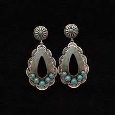 SS ER WstrnOvalTQ Cowgirl Earrings, Kids Heels, Western Boots For Men, Horse Fashion, Turquoise Jewelry Native American, Denim Dresses, Oval Earrings, Teardrop Dangle Earrings, Western Boots Women