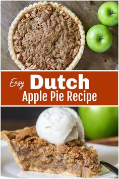 This delicious apple pie recipe has a wonderful crumb topping making it a homemade Dutch apple pie. Dutch Apple Pie Recipe, Apple Pie Recipe Homemade, Apple Pie Recipe Easy, Apple Crumble Pie, Diy Dessert, Crumble Pie, Dutch Apple Pie, Dessert Parfait, Best Apple Pie