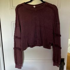 Nwt Fp Movement Long-Sleeve Oversized Fit Tee! Perfect Brand New Condition, Tags On, Loose Fit Tee With Cute Detail On The Arms Oversized Tops With Frayed Hem For Fall, Long Sleeve Tops With Frayed Hem For Layering, Fall Crew Neck Blouse With Relaxed Fit, Relaxed Fit Crew Neck Blouse For Fall, Frayed Hem Tops For Fall Layering, Fall Layering Tops With Frayed Hem, Fall Long Sleeve Blouse With Frayed Hem, Long Sleeve Blouse With Frayed Hem For Fall, Relaxed Fit Long Sleeve Top With Frayed Hem