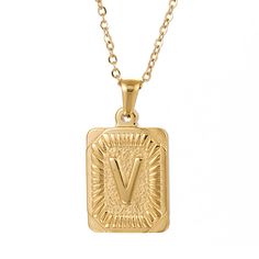 Elegance meets personalization with our Classic Initial Pendant Necklace. Crafted with exquisite detail, this timeless piece allows you to carry your chosen initial close to your heart. Effortlessly stylish and versatile, it's the perfect accessory for any occasion, adding a touch of sophistication to your ensemble while celebrating your unique identity. Hip Hop Mode, Monogram Pendant, Letter Pendant Necklace, Mens Chain Necklace, Initial Pendant Necklace, Trendy Necklaces, Letter Pendants, Gold Letters, Initial Pendant