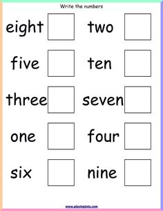 the printable worksheet for sight and numbers to practice number recognition in children's handwriting