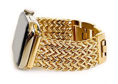 Goddess of Wealth This watch band fits all sizes and series of apple watch band 1-9 and SE •Size- This watch band is adjustable with removable clasps. It will fit a wrist size of 5.5”-7” as is. More clasps available for purchase in another listing. •Material- Hypoallergenic Stainless Steel plated with 18k Gold, Rhodium and 18k Rose Gold To learn more about precious metals, read our blog post Apple Watch Silver, Black And Gold Watch, Goddess Of Wealth, Watch Bracelets, Pretty Watches, Apple Watch Bands Women, Queens Jewels, Fitbit Bands, Apple Watch Bracelets