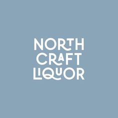 the north craft liquor logo on a blue background