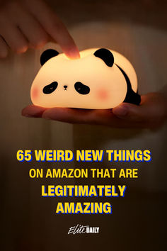 someone is holding a lamp that says, 65 weird new things on amazon that are legitimately amazing