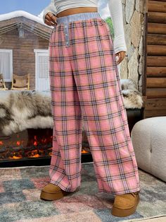 Plus Size Women Casual Plaid Button Straight Leg Pants, Autumn Multicolor Casual   Woven Fabric Plaid Straight Leg Non-Stretch  Women Plus Clothing, size features are:Bust: ,Length: ,Sleeve Length: Plus Size Women Casual, Plus Size Fall, Plus Size Pants, Cosplay Dress, Womens Dress Pants, Casual Shoes Women, Straight Leg Pants, Plus Clothing, All Fashion