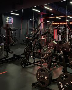 the gym is equipped with many different types of equipment