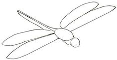 a drawing of a dragonfly on a white background